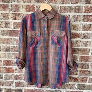90s vintage plaid lightweight button down Cordova medium